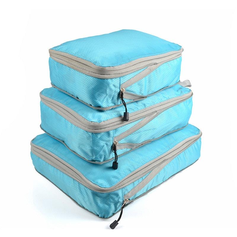 Conjunto de bolsas organizadoras para viagem